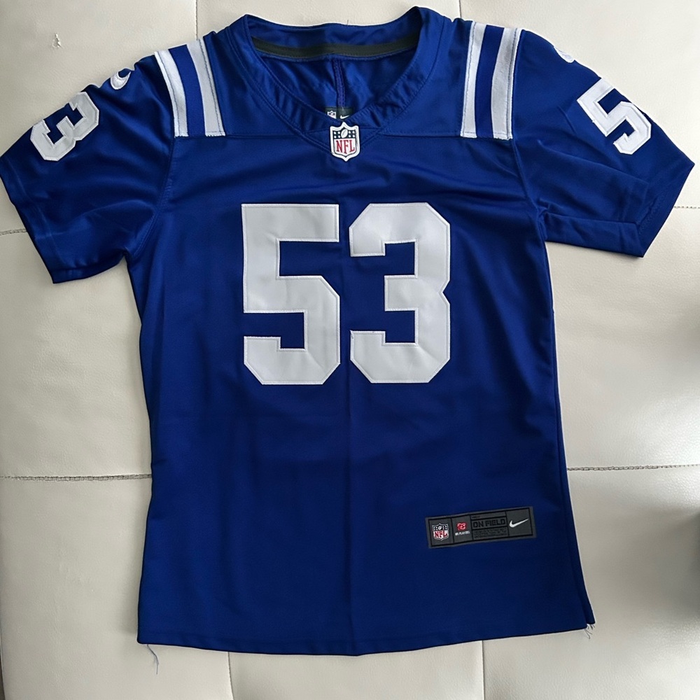Blue Nike Darius Leonard Jersey
